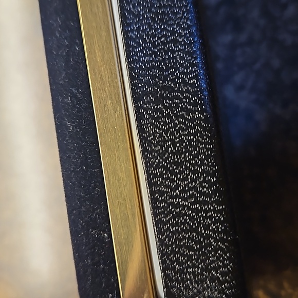 Pierre Cardin Vintage Tie Tac Clasp w/ Blue Stone Gold tone - Picture 4 of 4